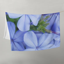 Load image into Gallery viewer, Blue Plumbago Throw Blanket
