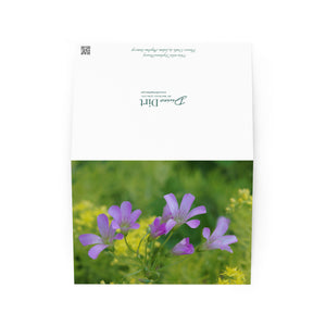 Pink Oxalis Greeting card  'Unplanned Beauty'