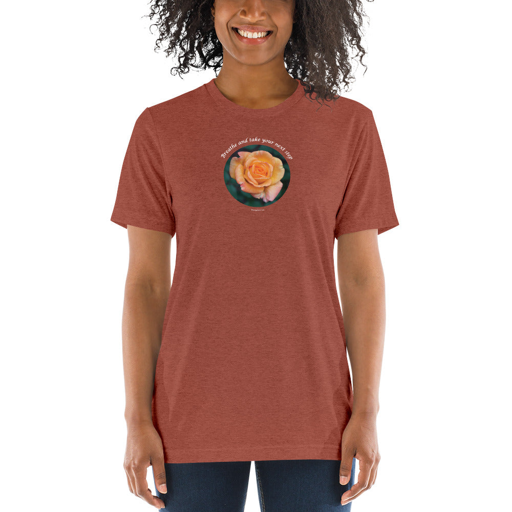 Breathe and take your next step! The tri-blend Bella Canva_Short sleeve t-shirt
