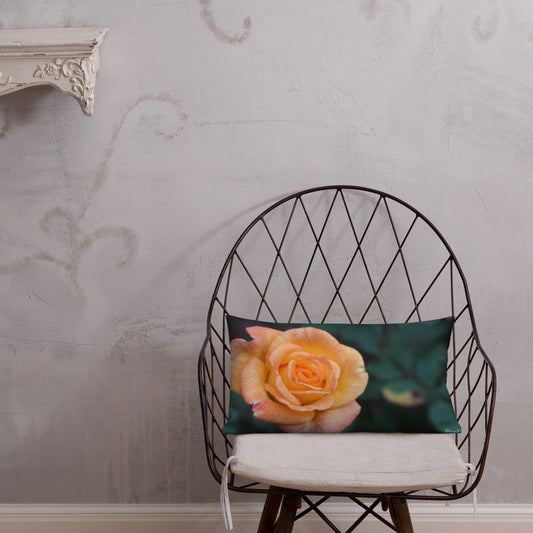 Orange Delight Rose Premium Pillow