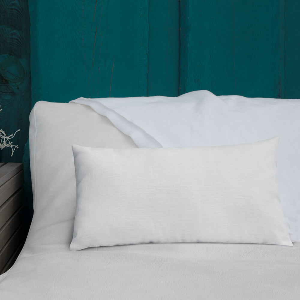 Orange Dwarf Canna 'Picasso' Premium Pillow with White Back