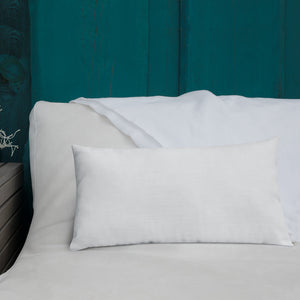 Orange Dwarf Canna 'Picasso' Premium Pillow with White Back