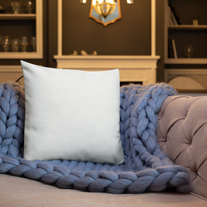 Purple Clematis Premium Pillow with White Back