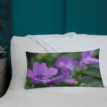Load image into Gallery viewer, Purple Philippine Violet Premium Pillow with White Back

