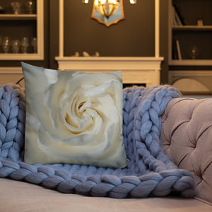 White Gardenia Premium Pillow with White Back