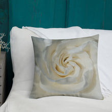 Load image into Gallery viewer, White Gardenia Premium Pillow with White Back
