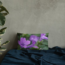 Load image into Gallery viewer, Purple Philippine Violet Premium Pillow with White Back
