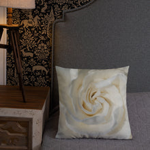 Load image into Gallery viewer, White Gardenia Premium Pillow with White Back
