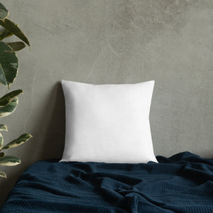 Agapanthus 'Indigo Frost' Premium Pillow with White Back