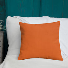 Load image into Gallery viewer, Orange Dwarf Canna &#39;Picasso&#39; Premium Pillow with Orange Back
