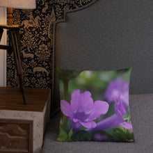 Load image into Gallery viewer, Purple Philippine Violet Premium Pillow with White Back
