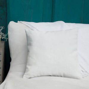 Purple Louisiana Iris Premium Pillow with White Back