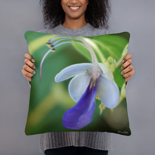 Butterfly Bush 'Clerodendrum' Standard Pillow with Green Back