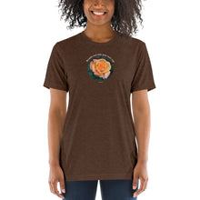 Load image into Gallery viewer, Breathe and take your next step! The tri-blend Bella Canva_Short sleeve t-shirt
