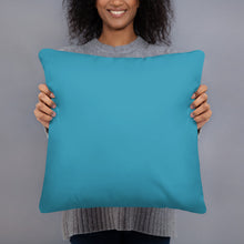 Load image into Gallery viewer, Yellow Kalanchoe Standard Pillow with Teal back

