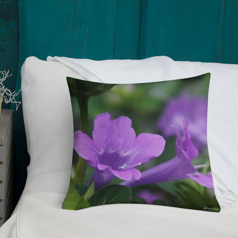 Purple Philippine Violet Premium Pillow with White Back