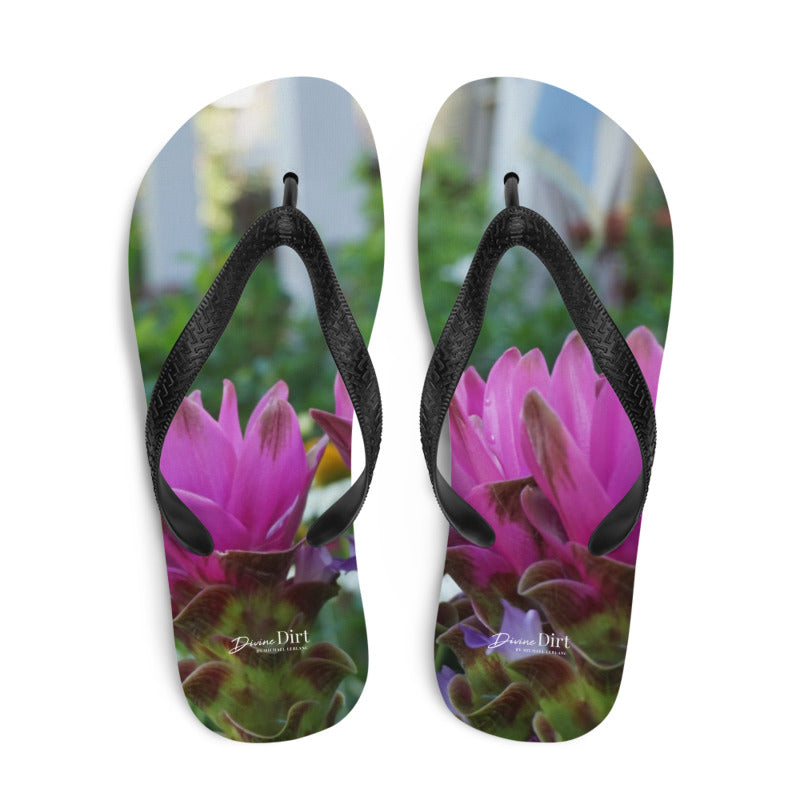 Pink Siam Tulips Flip-Flops.  'Hanging out on the Porch'