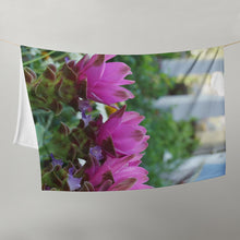 Load image into Gallery viewer, Siam Tulips Throw Blanket.  &quot;Hanging out on the porch&quot;
