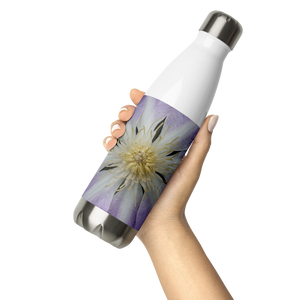 Purple Clematis Stainless Steel Water Bottle