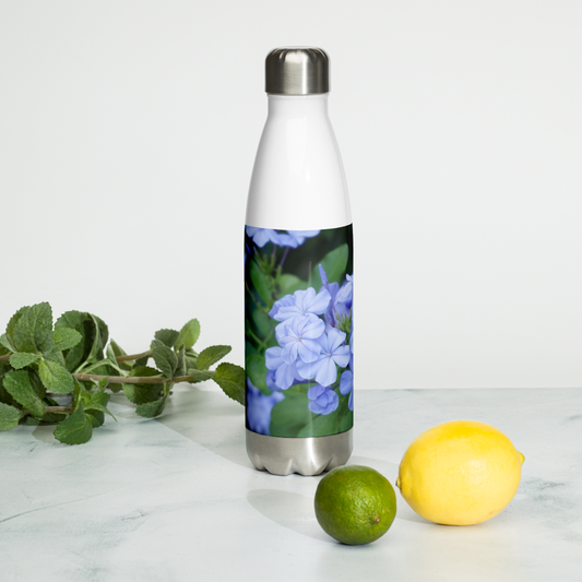 Blue Plumbago Stainless Steel Water Bottle