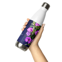 Load image into Gallery viewer, Purple Petunias &#39;Count Your Blessings&#39; Stainless Steel Water Bottle
