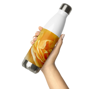 Yellow Rose Stainless Steel Water Bottle