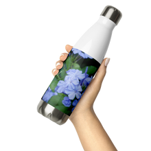 Load image into Gallery viewer, Blue Plumbago &#39;Grateful&#39; Stainless Steel Water Bottle
