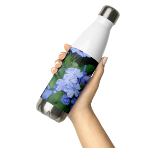 Blue Plumbago 'Grateful' Stainless Steel Water Bottle