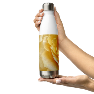 Yellow Rose Stainless Steel Water Bottle