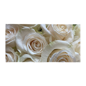 White roses. 'Enjoy the Unfolding of Life'