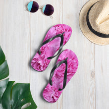 Load image into Gallery viewer, Pink Carnations Flip-Flops &#39;Happy&#39;
