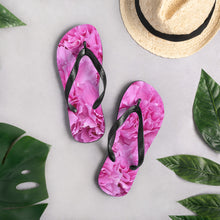 Load image into Gallery viewer, Pink Carnations Flip-Flops &#39;Happy&#39;
