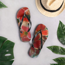 Load image into Gallery viewer, Orange Kalanchoe Flip-Flops.  &#39;You are whole, complete and limitless&#39;
