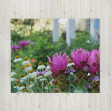 Load image into Gallery viewer, Siam Tulips Throw Blanket.  &quot;Hanging out on the porch&quot;

