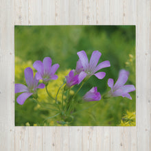 Load image into Gallery viewer, Pink Oxalis Throw Blanket.  &#39;Unplanned Beauty&#39;
