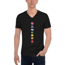 Load image into Gallery viewer, Unisex Short Sleeve V-Neck T-Shirt_Black

