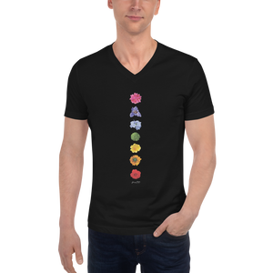 Unisex Short Sleeve V-Neck T-Shirt_Black